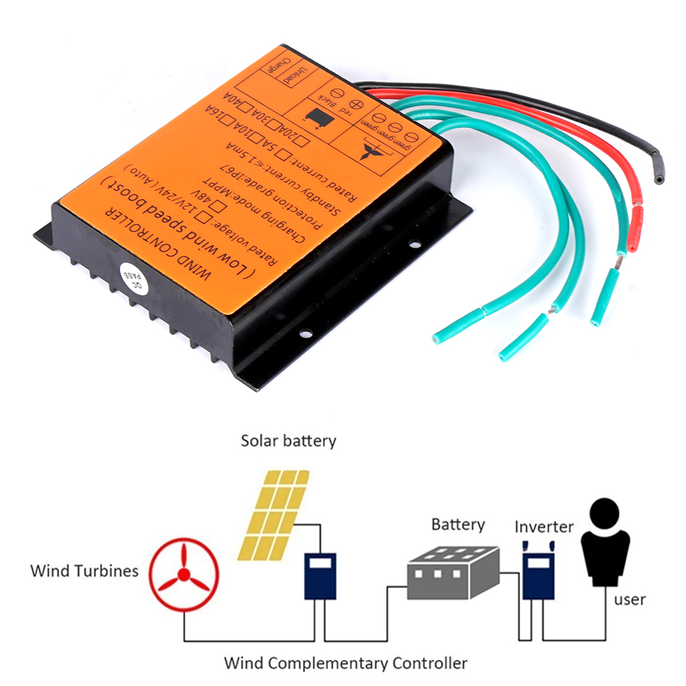 Efficient 10000W DC 48V Wind Turbines Generator MPPT Charge Controller IP67 Waterproof Battery Charge Controller Regulator