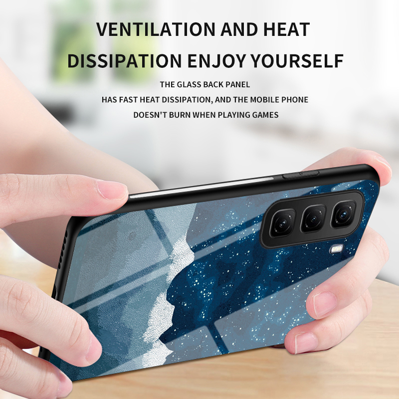 Phone%20case%20For%20infinix%20Hot%2060i%2060%20Pro+%20Back%20cover%20Couple%20Starry%20Moon%20Glossy%20Glass%20Meteor%20Start%20cover%20For%20infinix%20Hot%2060%20Cover%20Cases%20-%20Image%204