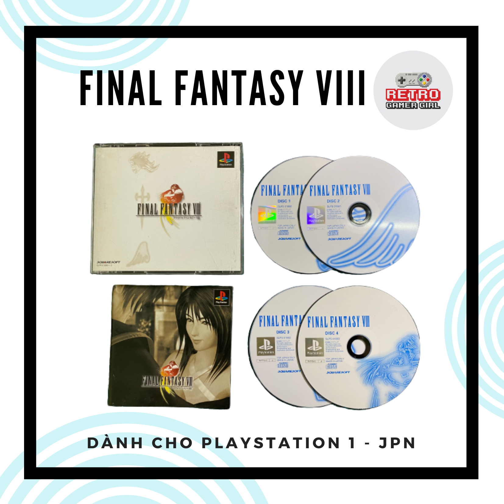 Đĩa game Final Fantasy IX PS1 hệ JP