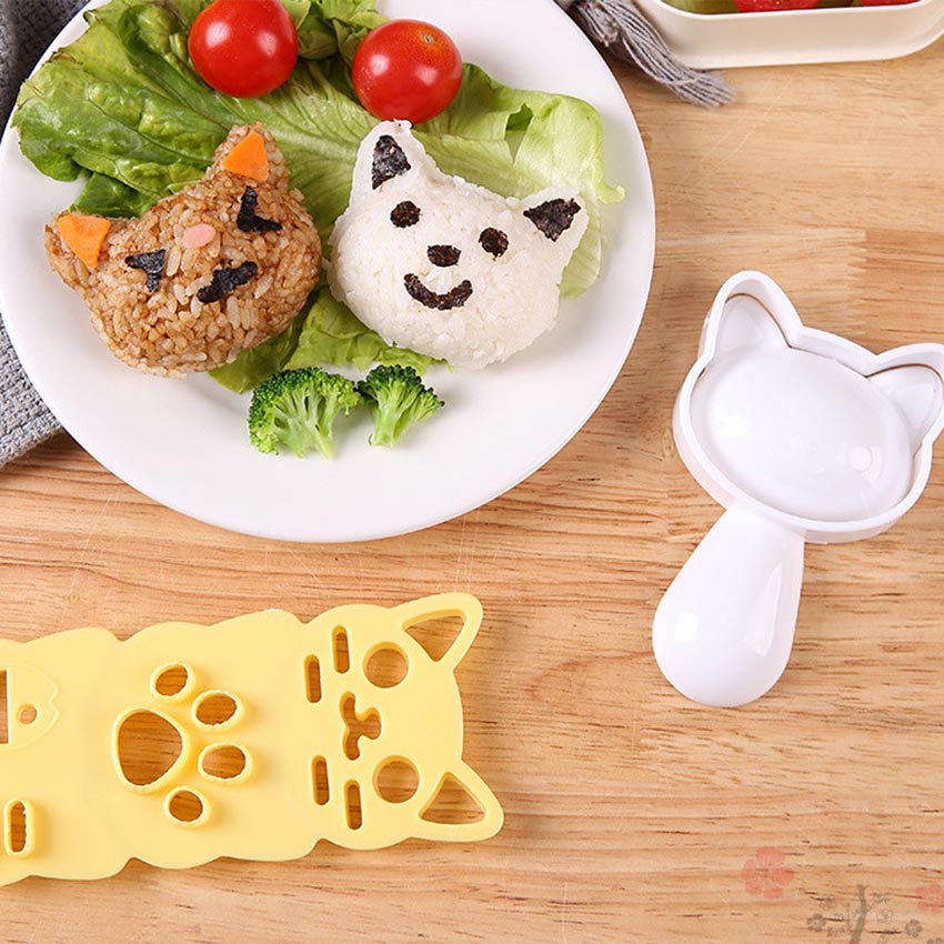 DIY Cute Cat Sushi Rice Mold Mould Bento Maker Sandwich Cutter Rice Ball  Mold Decoration Cute Kitchen Gadgets From Shelly_2020, $3.17