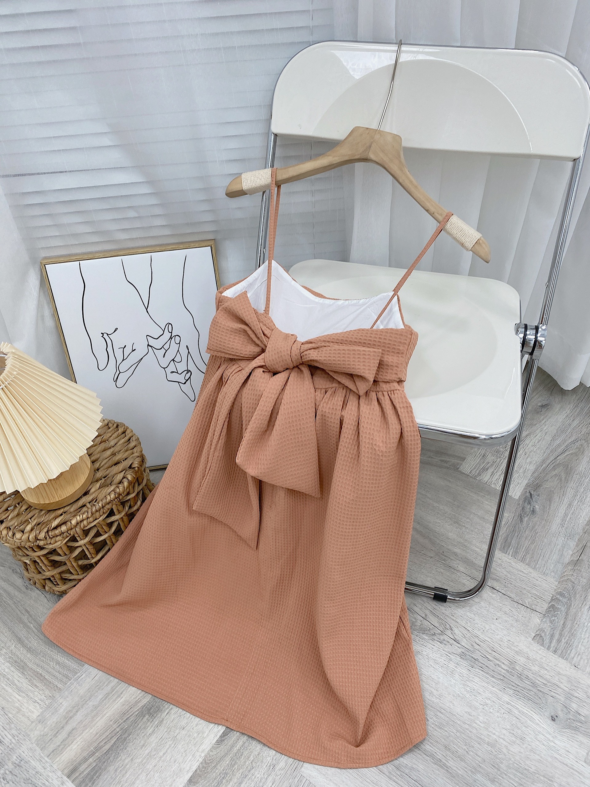 Đầm 2 dây cột nơ lưng - Rossy Fashion