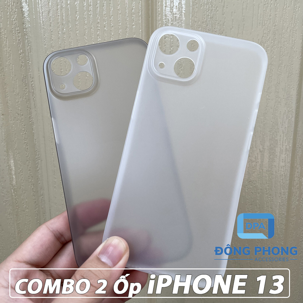 Combo 2 Ốp Lưng Trong Nhám Unibody iPhone 13 Siêu Mỏng