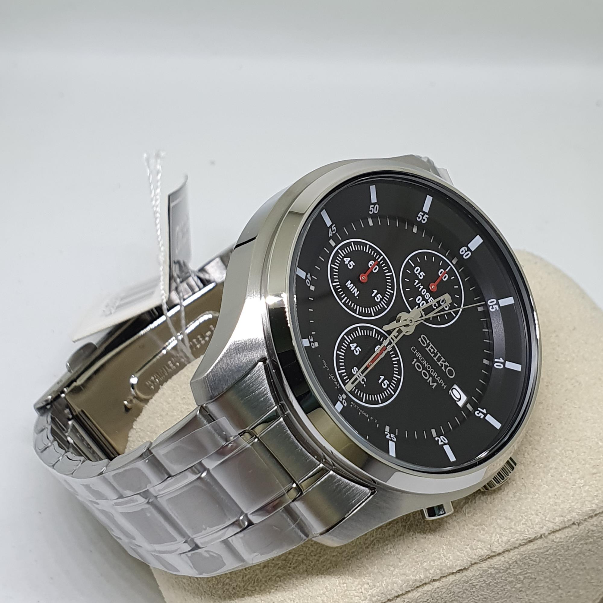 TimeYourTime] Seiko SKS539P1 Black Analog Quartz Chronograph Stainless  Steel Bracelet Men Watch | Lazada Singapore