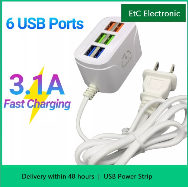 Ổ Cắm USB Sạc Nhanh Đa Năng Ổ Cắm Mở Rộng Mini 6 Cổng USB Bộ Chia Cho Ổ Cắm USB Văn Phòng