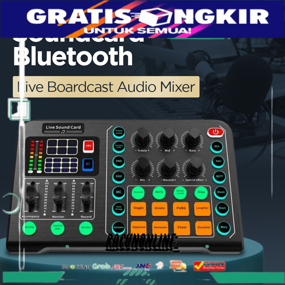 Termurah Soundcard Sound Card External Live Boardcast Audio Mixer