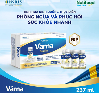 [Date T1/25][ FREESHIP MAX ]Thùng 24 chai Sữa Bột Pha Sẵn Nutifood Varna Complete 237ml