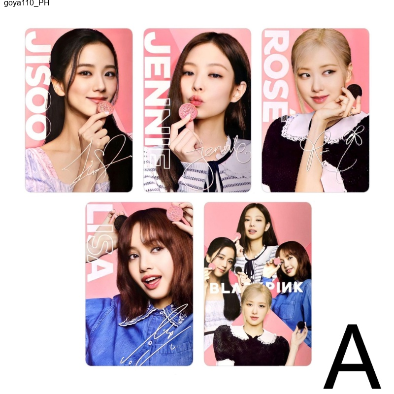 goya110%20Set%205%20Photo%20Cards%20BLACKPINK%20with%20OREO%20ROS%C3%89%20JISOO%20LISA%20JENNIE%20-%20Image%203