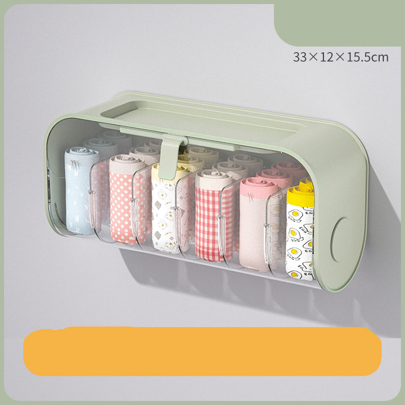 Seamless wall-mounted underwear storage box organizer storage box