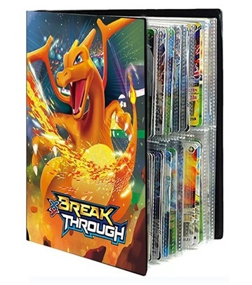 Sổ bìa Charizard khủng long lửa Sổ đựng bộ sưu tập 240 thẻ phong cách card Pokemon bửu bối thần kỳ 1492 2
