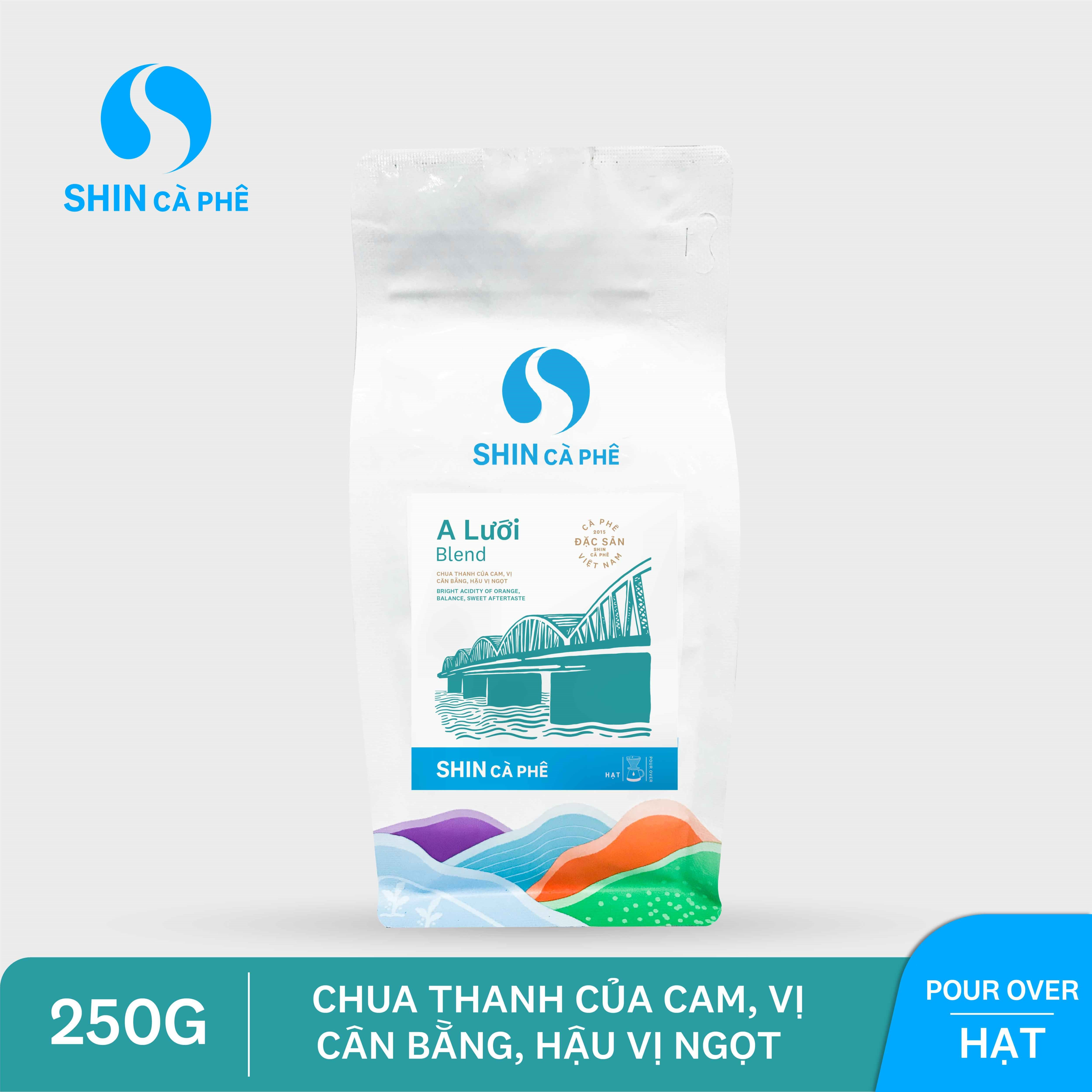 Cà phê A Lưới blend - SHIN Cà Phê - Cà phê pha thủ công (Pour Over) - Gói 250g
