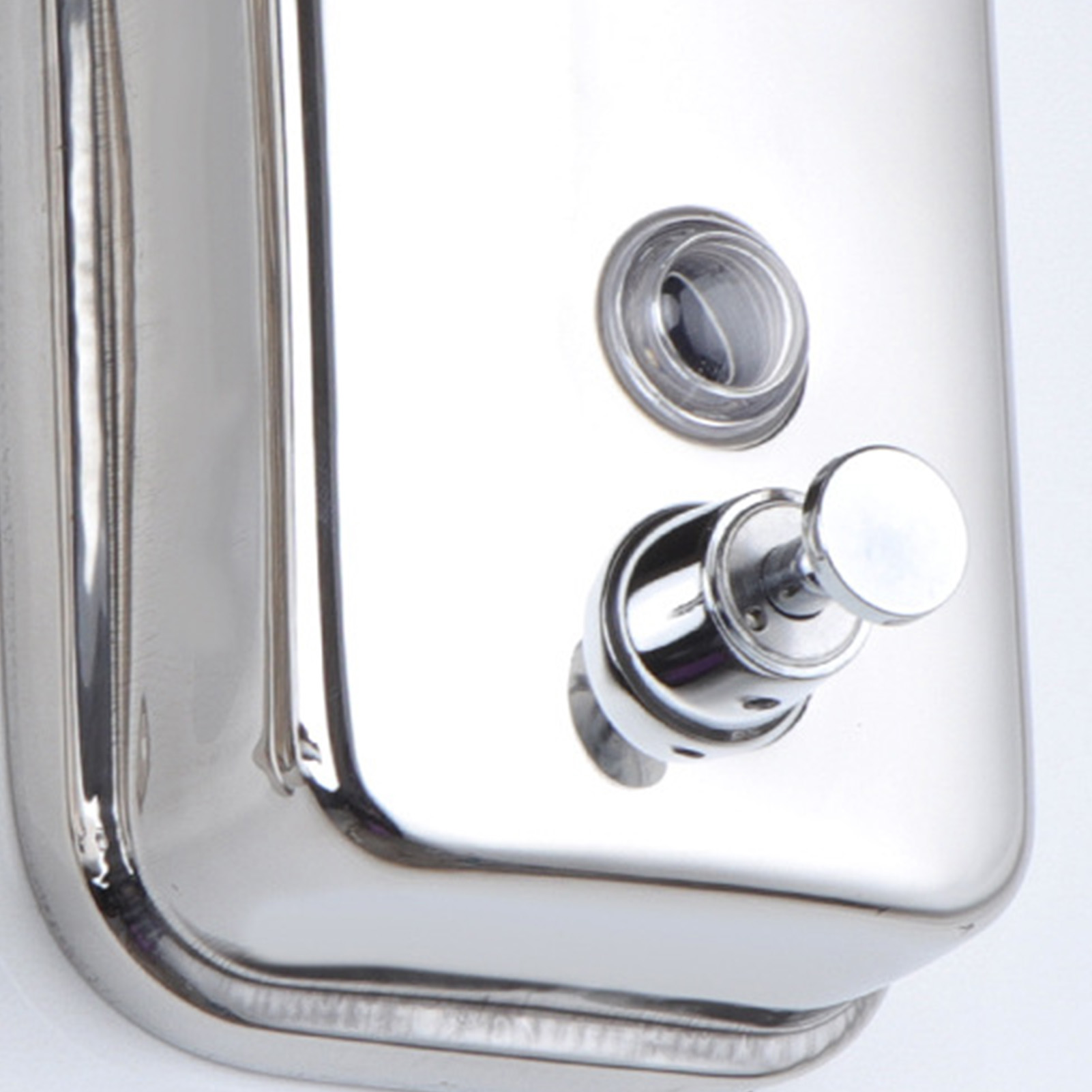 Manual Soap Dispenser Wall Mount Soap Dispenser Stainless Steel 800ml Refillable for Hotels