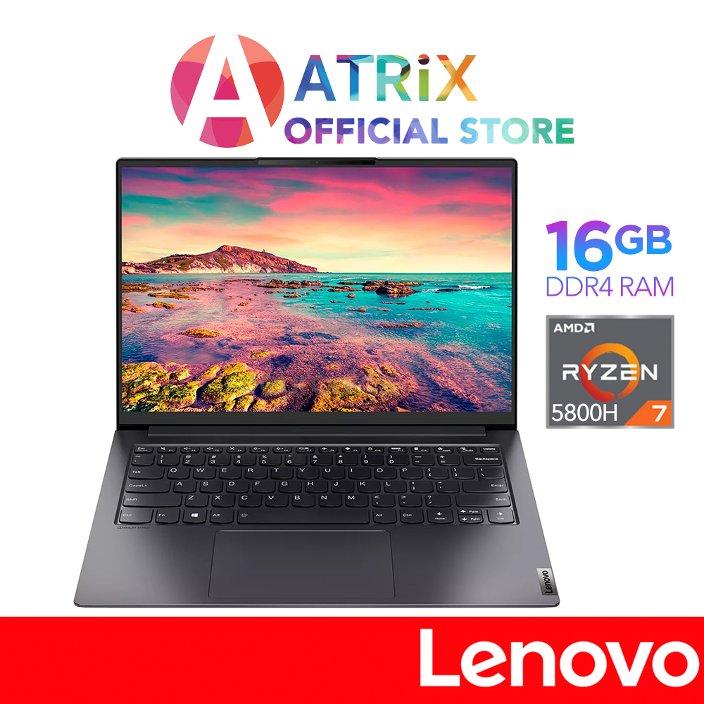 【Same Day Delivery】Lenovo YOGA Slim 7 Pro 14ACH5 | 82MS008MSB | 14inch 2.2K (2240x1400) IPS 300nits | AMD Radeon Graphics | AMD Ryzen 7 5800H | 16GB DDR4 | 512GB SSD | Win11 Home |  2Y Premium Care.98
