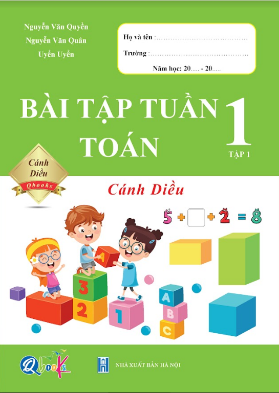 Sách - Lớp 1 Cánh Diều Combo Đề kiểm tra và Bài tập tuần Toán + Tiếng Việt tập 1+ tập 2 (bộ 8 cuốn)