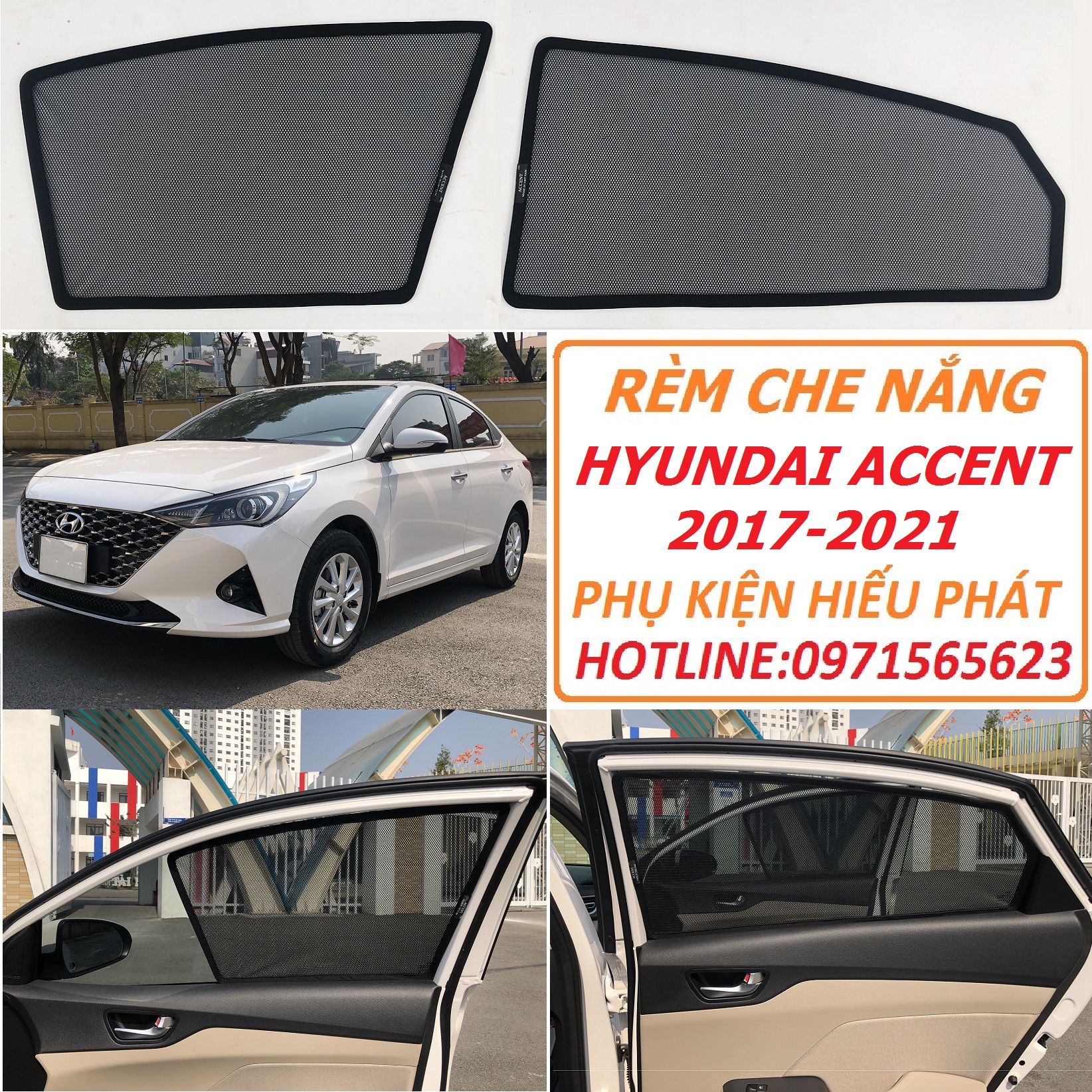 Rem che nắng ô tô xe kia accent