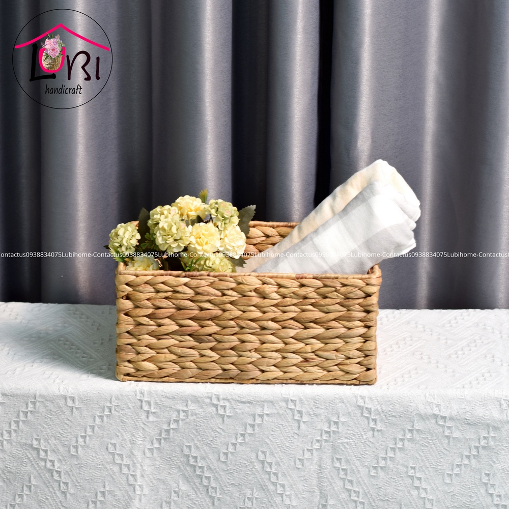 [Lubi Home] - Sọt đựng đồ lục bình hình chữ nhật bộ 3 - set basic