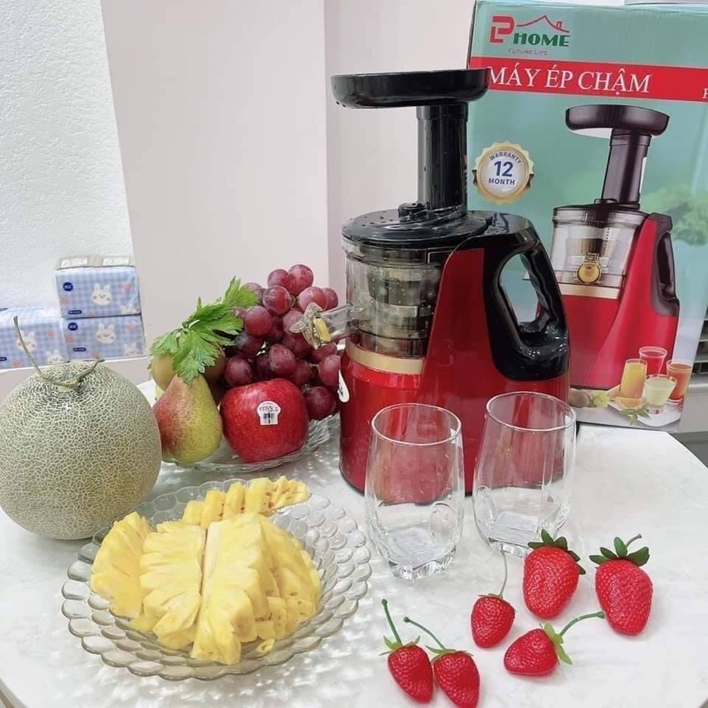 Máy ép chậm, máy ép hoa quả tốc độ chậm, máy ép chậm cao PL HOME - Hàng chính hãng