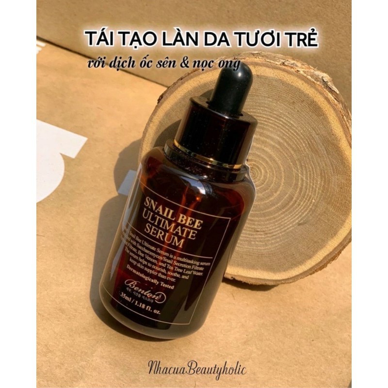 [Nhacuabeautyholic] Tinh chất ốc sên BENTON SNAIL BEE ULTIMATE SERUM