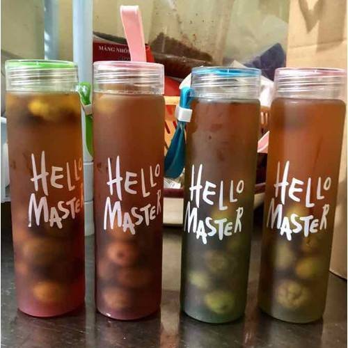 Bình Nước Thủy Tinh Hello Master 480ml