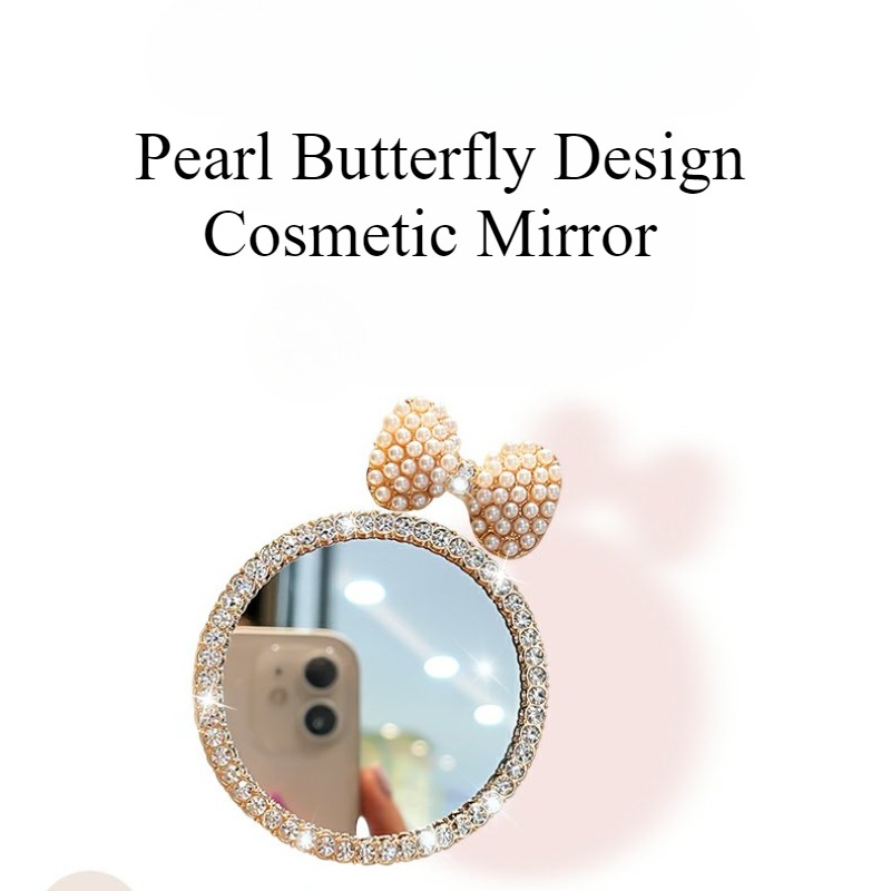 New Phone case Vivo Y04 / Y04S Back cover Soft Plating brick inlaid pearl butterfly makeup mirror Smooth Electroplated for Vivo Y04S / Y04 case. 