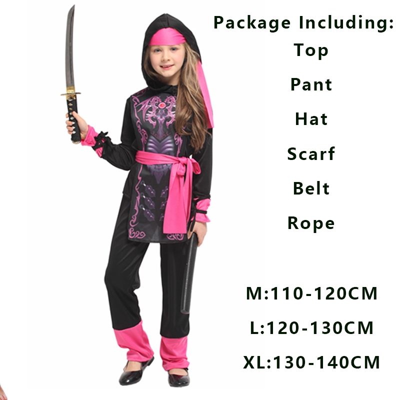 Trang phục Halloween cho bé cosplay chiến binh Ninja anime Nhật Bản