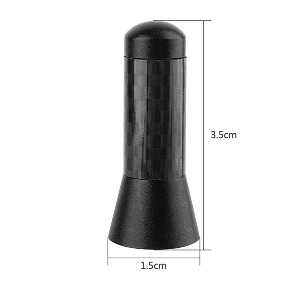 Car Roof Antenna Aluminum Enhanced Signal 1.4" Carbon Fiber Screw Metal 3.5cm Short Stubby Mast Car Accessories Exterior.