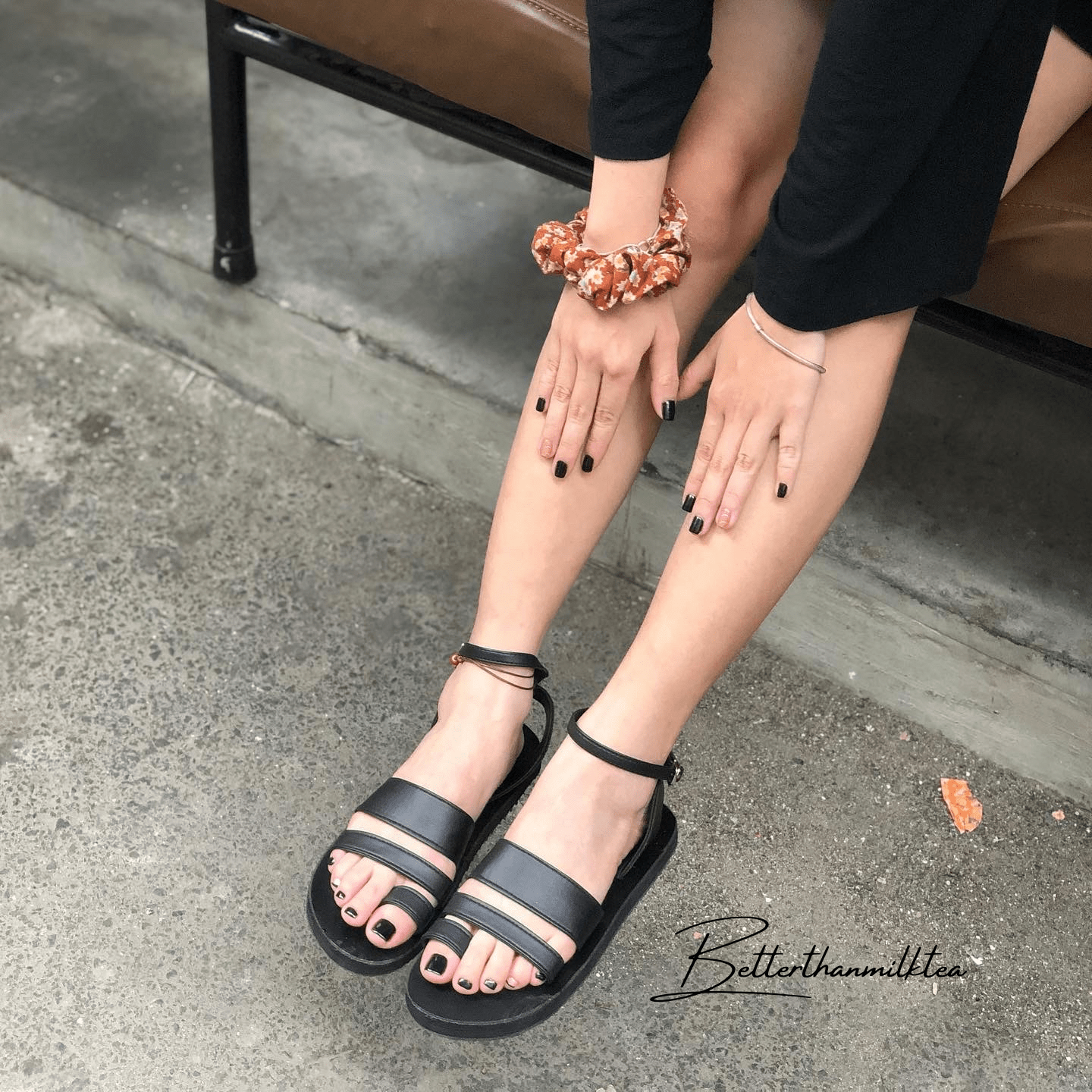 Giày sandals xỏ ngón da mềm _ No.06