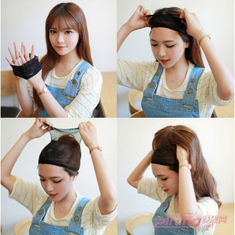 Set 2 Mũ lưới trùm đầu đội tóc giả BLINK HAIR