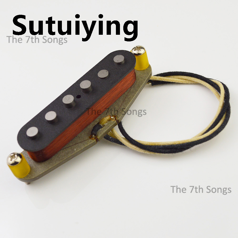Sutuiying Vintage CS 1969 Handmade Alnico5 Electric Guitar ST Single Coil Plain Hot Selling Enamel Unbevelled Magnet 69 Pickup Fibre Grey Base Hendrix. 