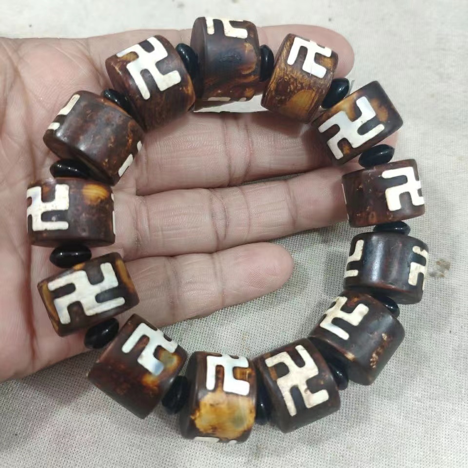 Tibet heavenly bead bracelet Ten thousand character buddha beads Six character mantra heaven bead Buddha bead bracelet