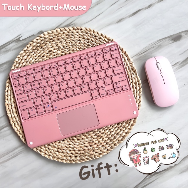 Ash for lenovo tab p12 12.7"2023 10.6 pro 11.2 2nd p11 plus 11 2nd 11.5 cute bluetooth touchpad keyboard mouse set for xiaoxin pad pro 11.5 inch