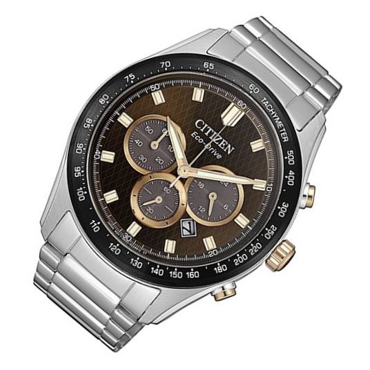 Citizen Eco-Drive CA4456-83X Chronograph Brown Dial Stainless