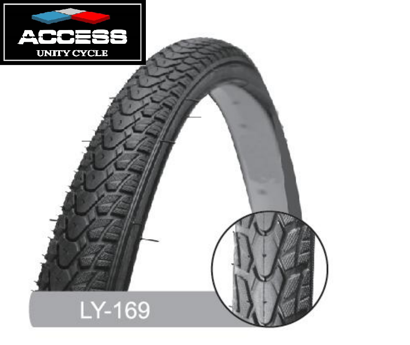 ACCESS Bicycle Tyres and Tubes, All Sizes are Available: 22X1-3/8, 24x1-3/8, 27x1-3/8, 700X25, 700X23, 700X28, 700X35, 26x2.125, 26x1-3/8, 26x4.0, 24x4.0, 20x4.0. 