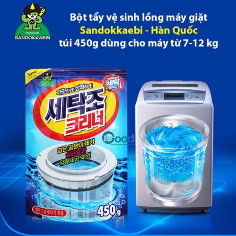 Bột Tẩy Vệ Sinh Hàn Quốc Lồng Máy Giặt (bịch 450g)