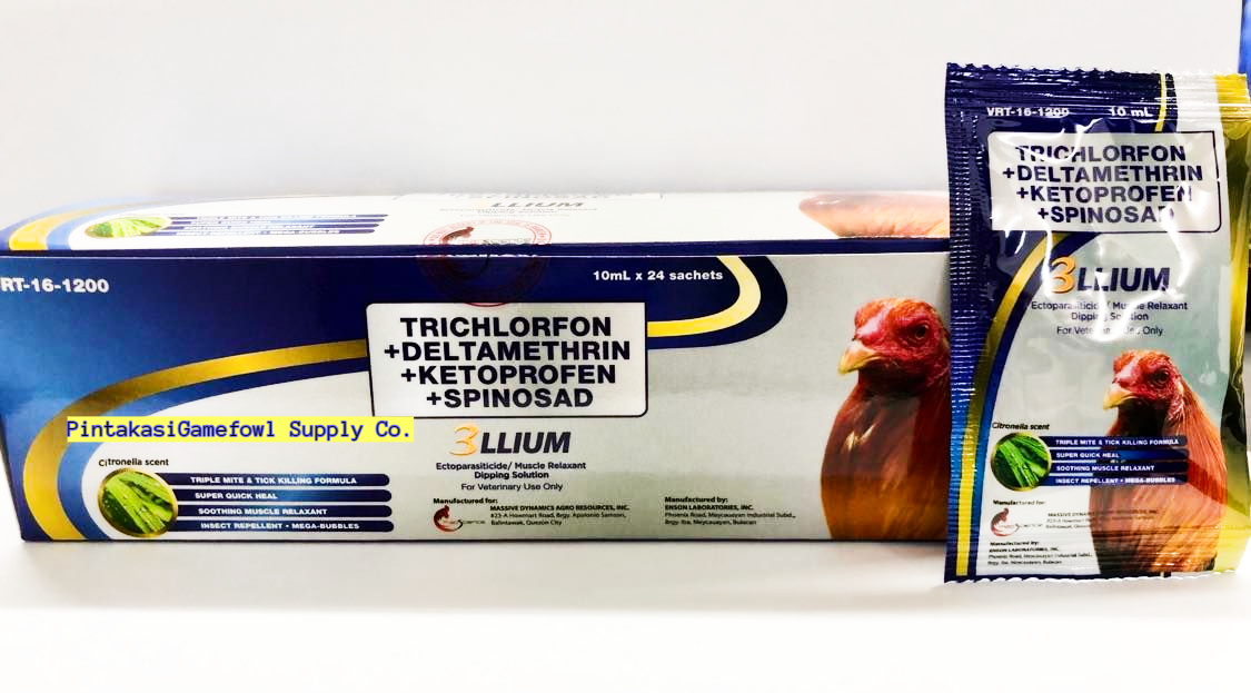 24 sachets of 10mL Mad Science 3llium Shampoo for Gamefowl Rooster