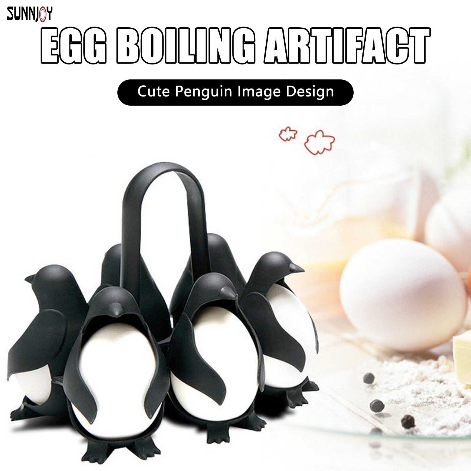 Penguin-Shaped Boiled Egg Cooker Making Soft or Hard Boiled Eggs