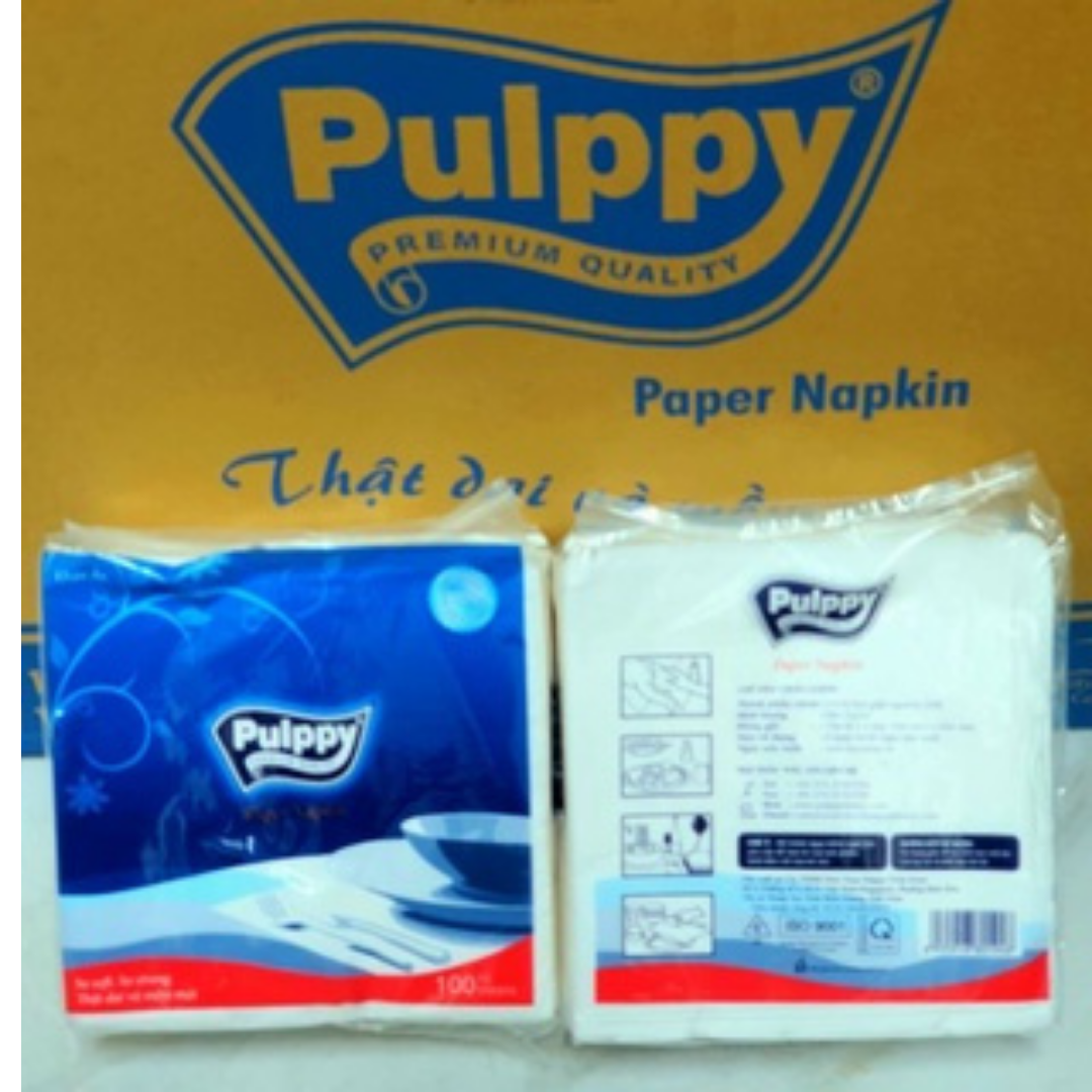 Khăn giấy vuông Pulppy cao cấp 100 tờ