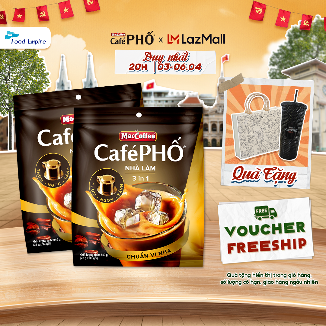 Combo 2 Túi Cà phê Phố Nhà làm - MacCoffee (túi 30 gói x 28g)