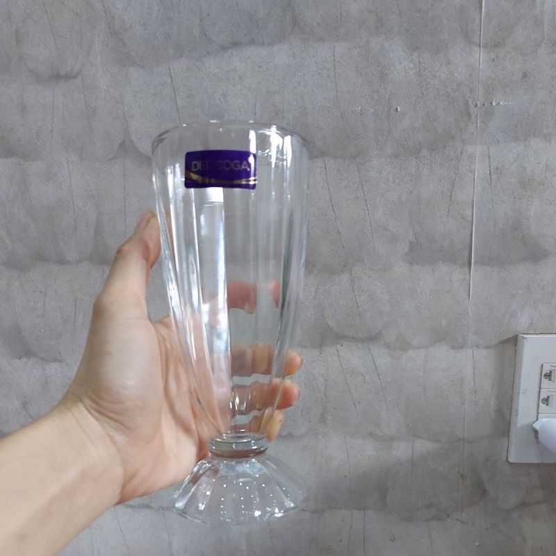 Combo 12 ly thủy tinh Sọc đựng sinh tố