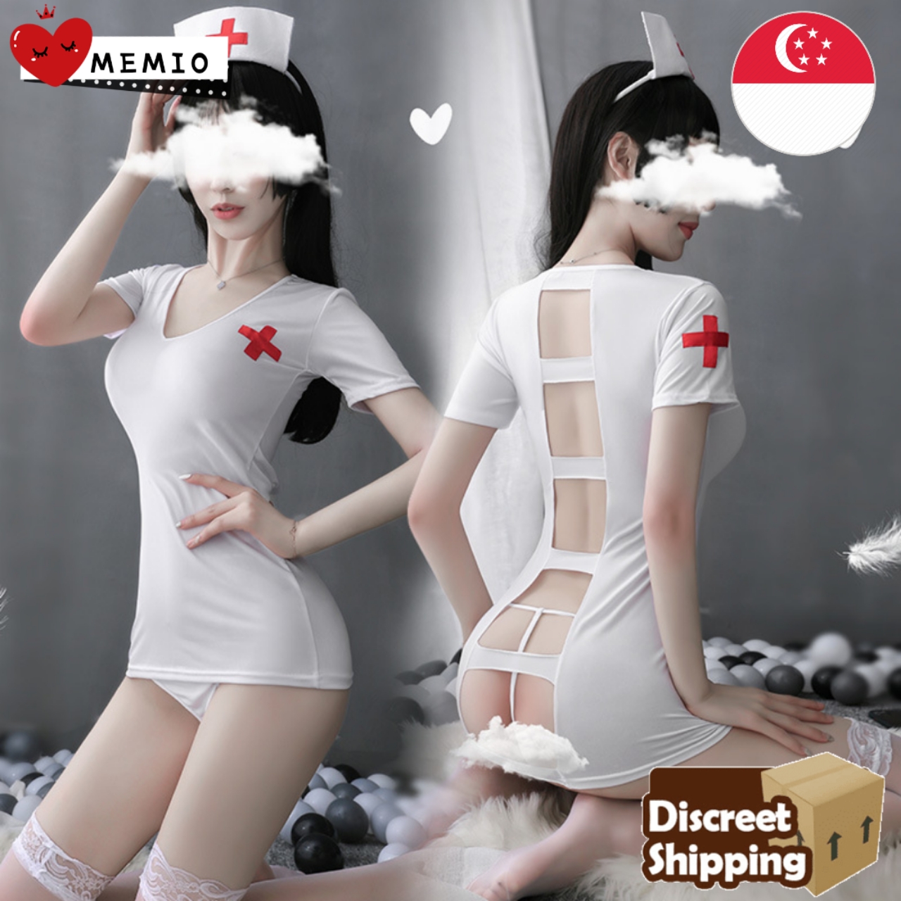 White Hot Nurse - SG Seller)Sexy Nurse Erotic Costume Erotic See Through Maid Lingerie Set  Porno Babydoll White Lace Underwear Women Role Play Nurse Uniform #7986 |  Lazada Singapore