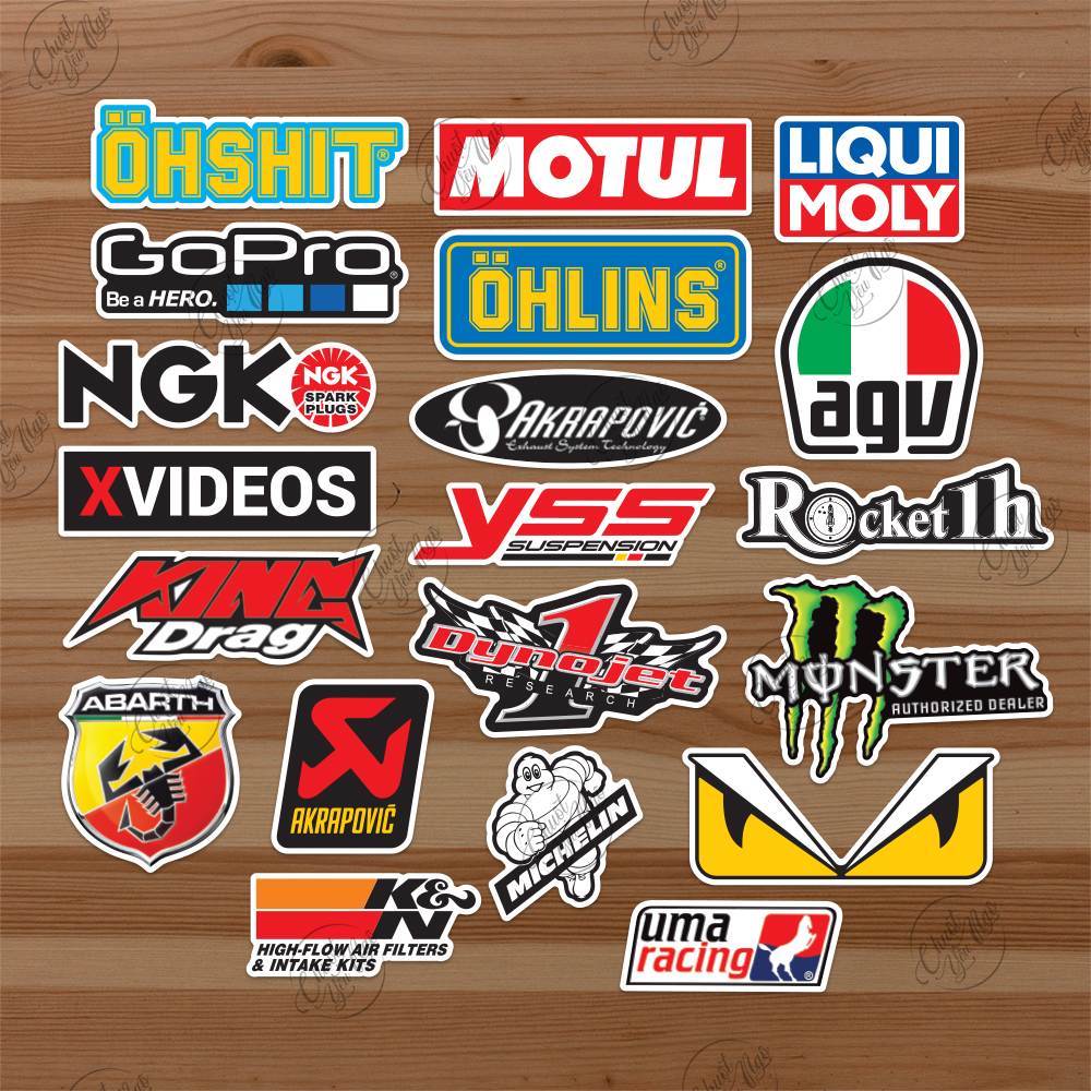 Combo 20 logo tem decal dán xe không trùng