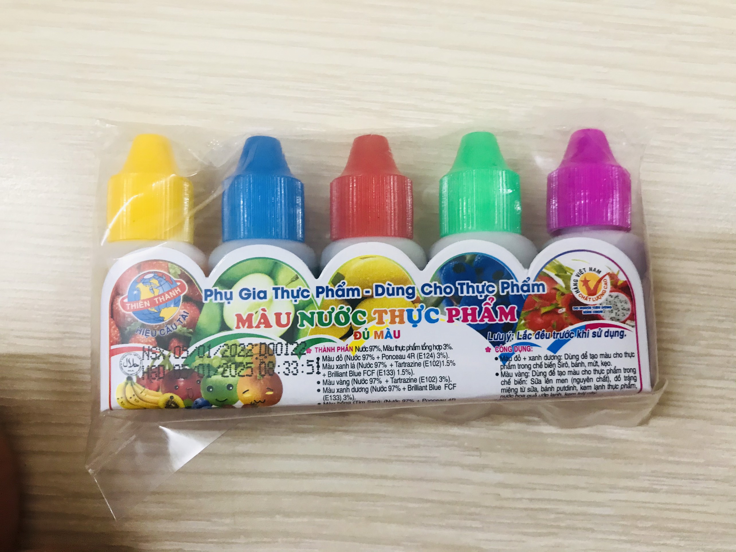 Màu nước thực phẩm Thiên Thành 10ml