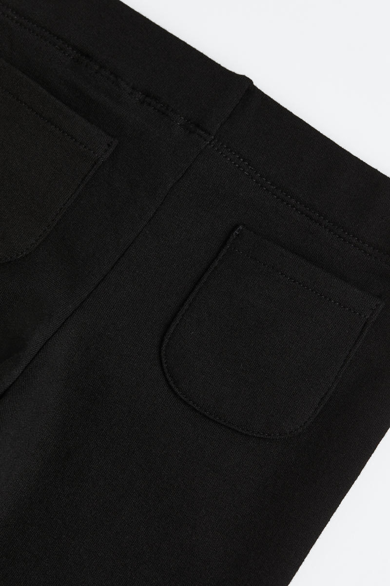 H&M - Cotton jersey leggings - Black Dark