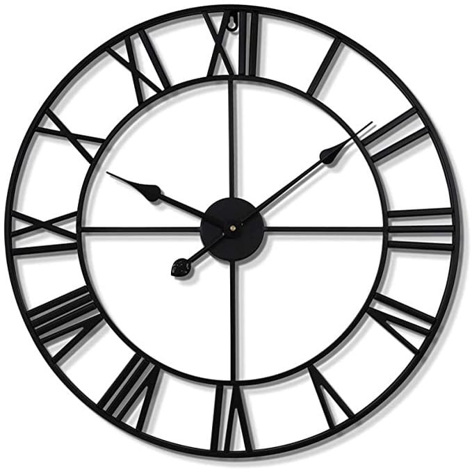 40CM Large Roman Numeral Wall Clock Silent Battery Operated Quartz