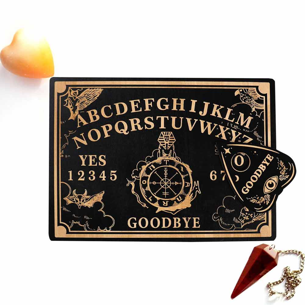 12in Ouija Board & Planchette Divination Pendulum Board Magic Engraved Boards Flipcharts