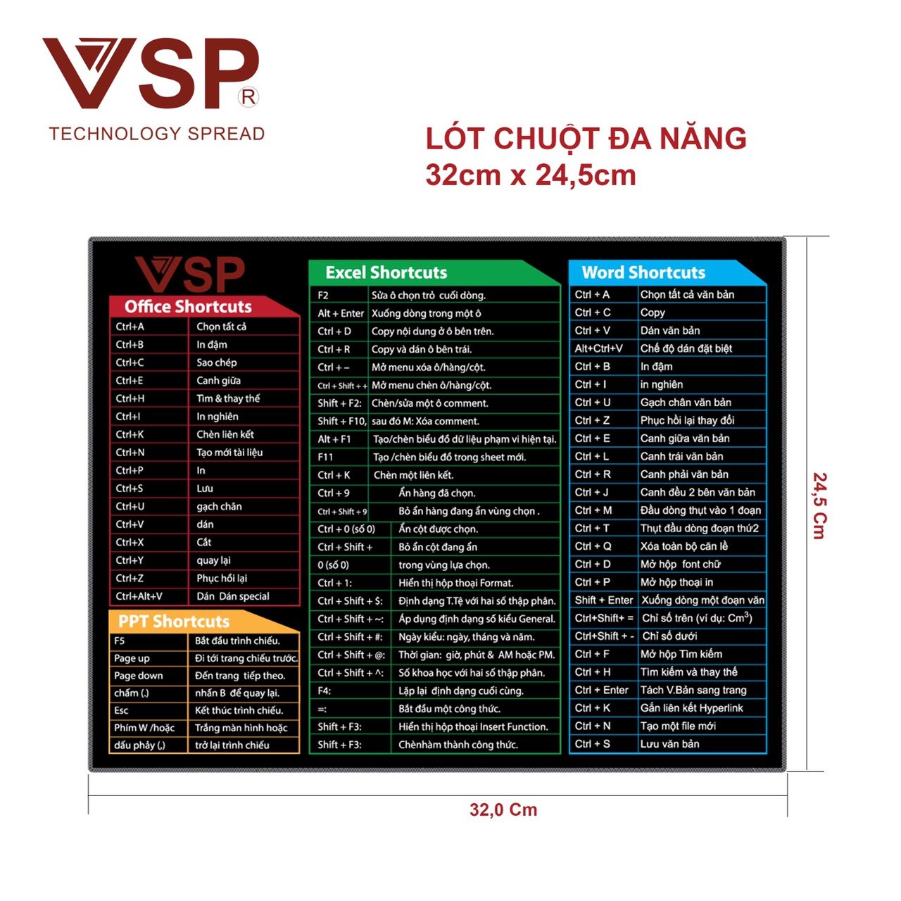 Multi-Tasking Mouse Pad 245*320*2mm and 245*320*3mm