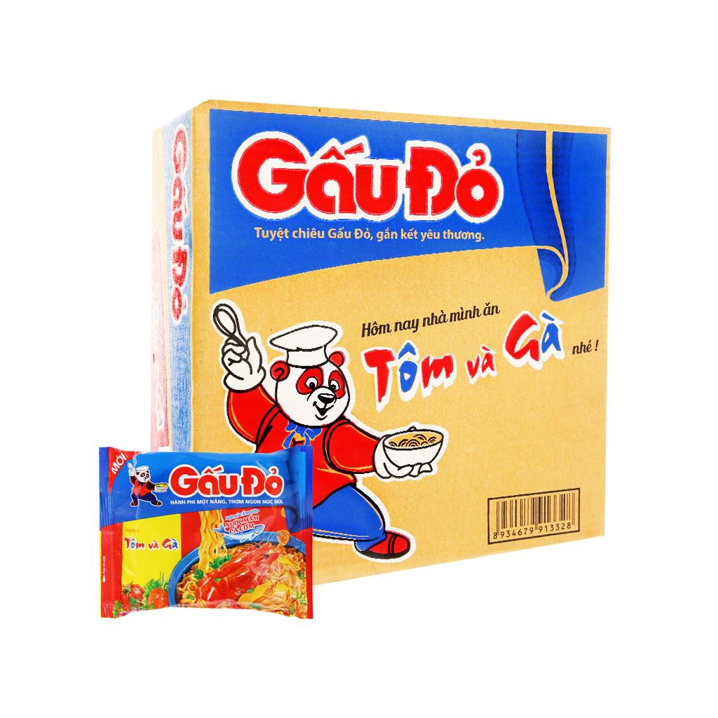 (HOT LIKE) Thùng Mì Gấu Đỏ 30 Gói x63g/date mới (NT)