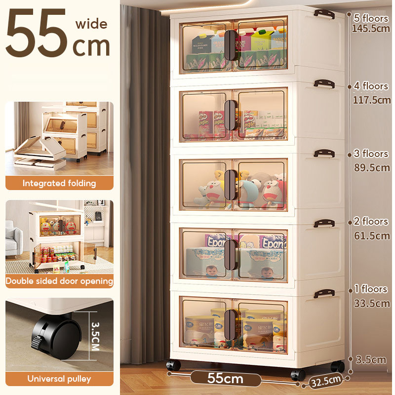 NFA Folding storage cabinets, household multi-layer shelves, snack cabinets, baby children's clothes, toys storage cabinets, cross-border