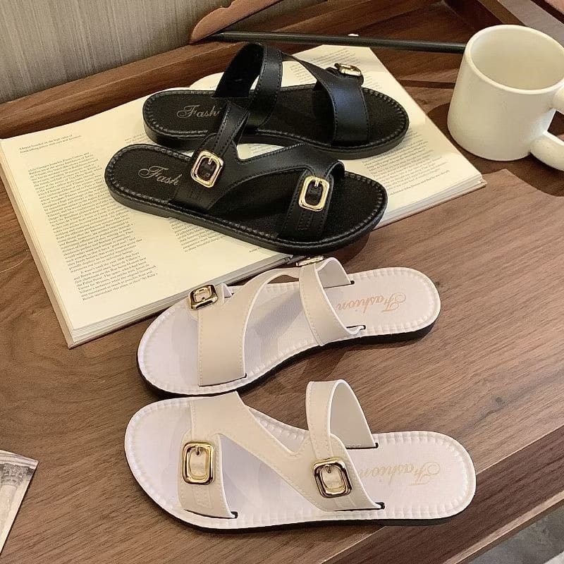 READY%20STOCK%20MeowMe%20Women%20Flat%20Sandals%20Slippers%20Women%20Summer%20French%20Style%20Perempuan%20494%20-%20Image%207