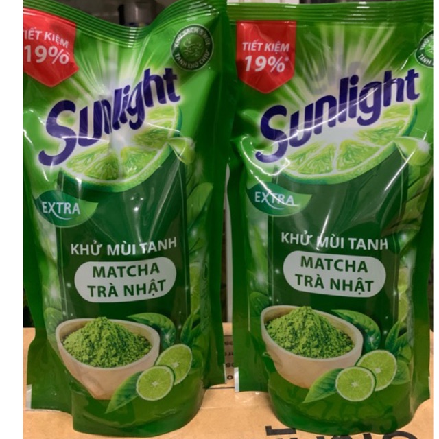 Nước rửa chén Sunlight Trà xanh túi 750ml