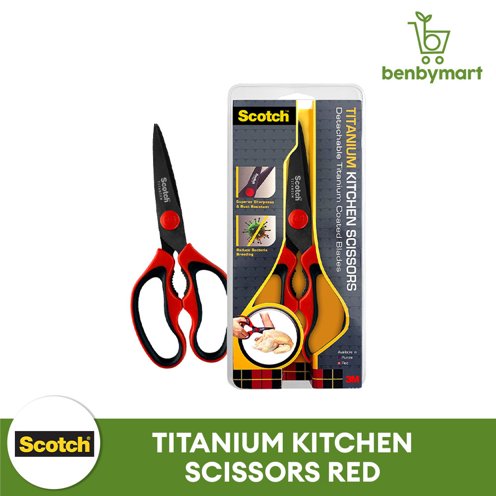 Scotch™ Detachable Titanium Kitchen Scissors KS-DT, Purple, 8 in